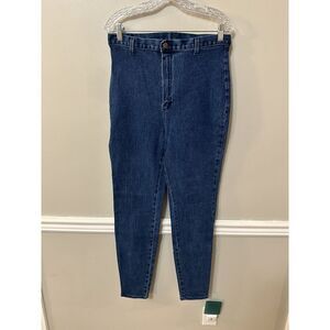 Vintage NO!Stretch Denim Women's High‎ Waist Stretch Skinny Size13/14